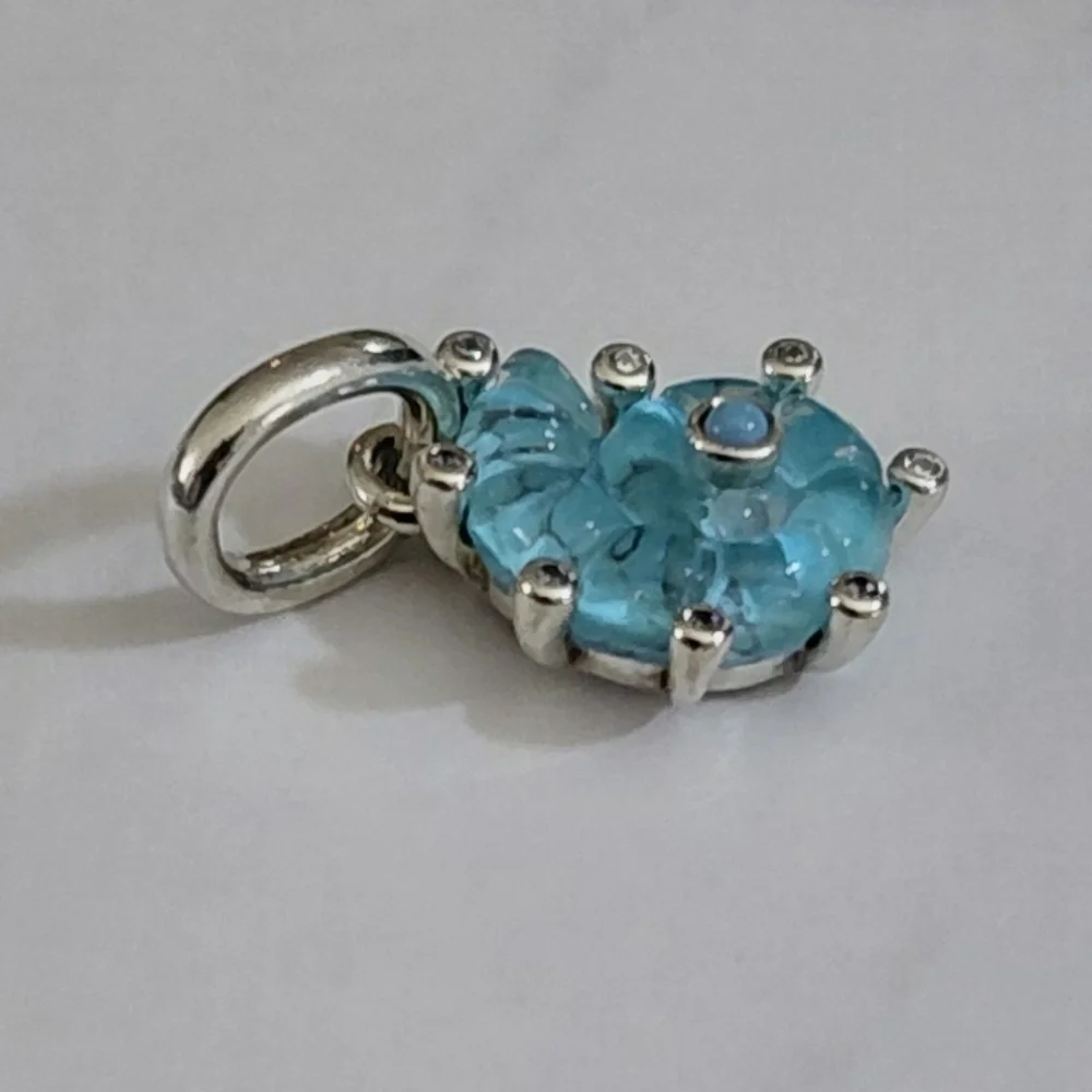 Pandora Blue Murano Glass Sea Snail Dangle Charm